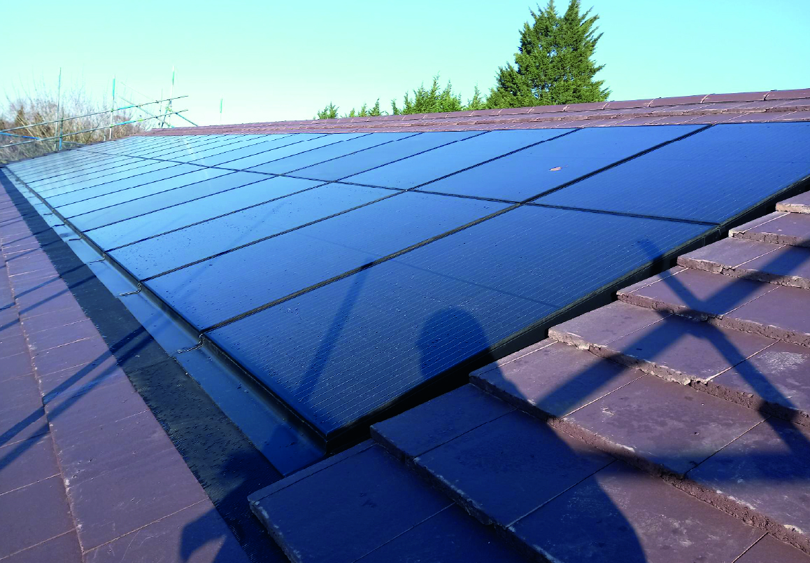 solar panels on roof of home