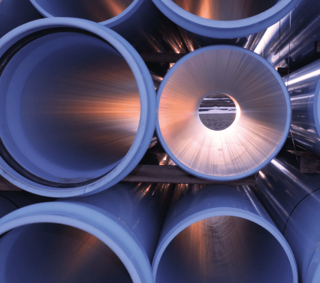 water pipes stacked on top of each other